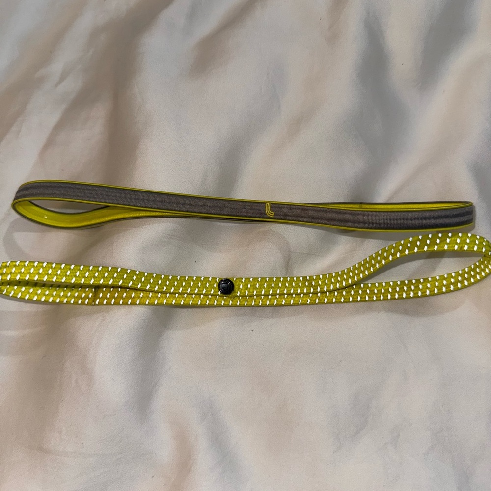 Lole Reflective Yellow and Gray Women's Headbands Never Worn